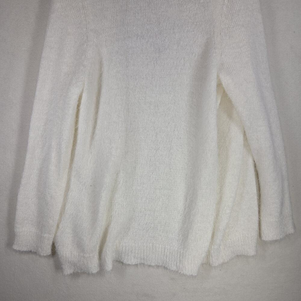 Vtg Fresh Cardigan White Womens XL Kimono Woven Lagenlook Cottagecore NWT - Picture 9 of 10